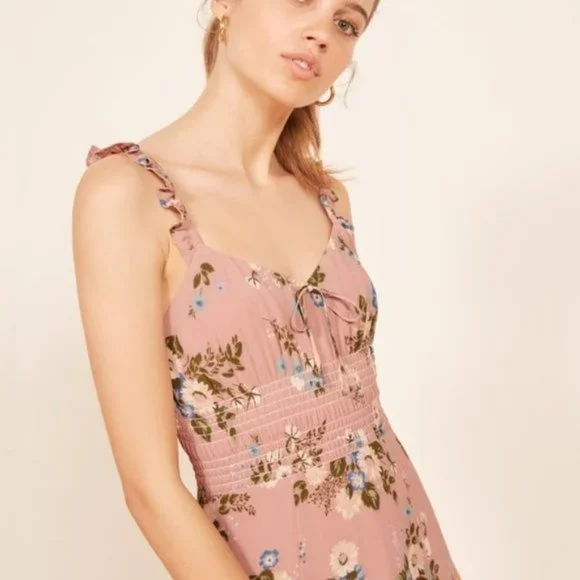 REFORMATION - ELYSE DRESS - IRENE - SIZE 8 (RUNS 1 SIZE SMALLER) - Picture 4 of 10